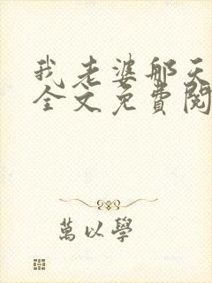 我老婆那天之后全文免费阅读