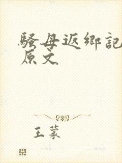 骚母返乡记全文原文