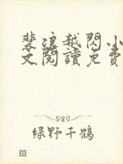 裴浪越闪小说全文阅读免费无弹窗