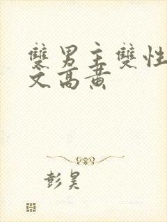 双男主双性生子文高黄