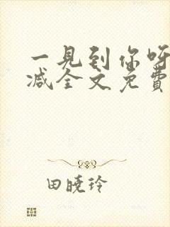 一见到你呀无删减全文免费阅读