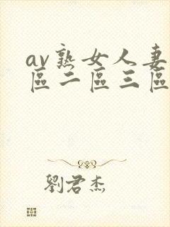av熟女人妻一区二区三区