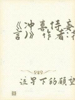 《冲喜侍妾(古言)》作者:花想容