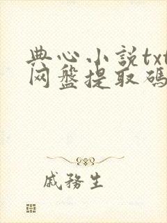 典心小说txt网盘提取码