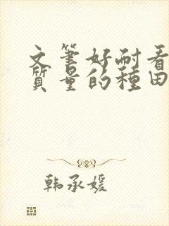 文笔好耐看的高质量的种田文