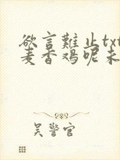 欲言难止txt麦香鸡呢未删减