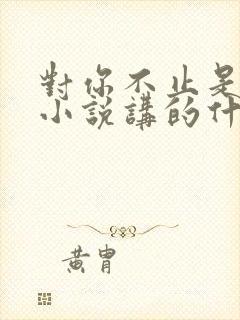 对你不止是喜欢小说讲的什么