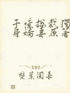 千亿总裁独宠替身娇妻原著