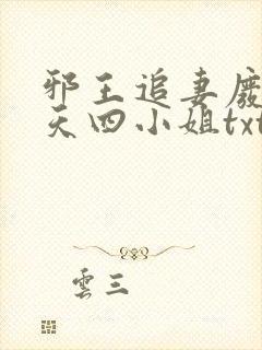 邪王追妻废材逆天四小姐txt下载