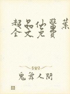 超品仙医叶不凡全文免费