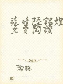 苏晴陆铭煜小说免费阅读封面