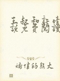 王叔和许晴的小说免费阅读无弹窗封面