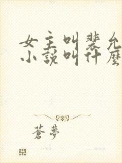 女主叫裴允歌的小说叫什么名字封面