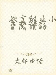 欲言难止小说免费阅读的