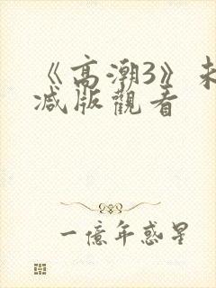 《高潮3》未删减版观看