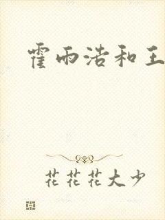 霍雨浩和王秋儿封面