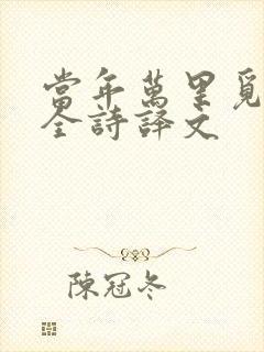 当年万里觅封侯全诗译文