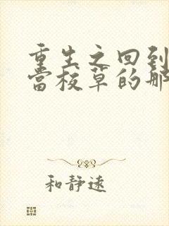 重生之回到我爸当校草的那年小说封面