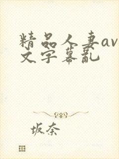 精品人妻av中文字幕乱