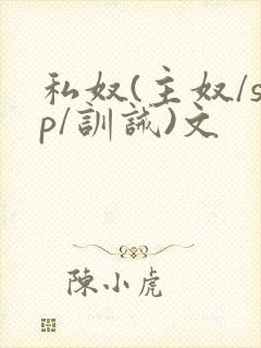 私奴(主奴/sp/训诫)文