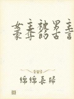 女主被男主强取豪夺的古言封面