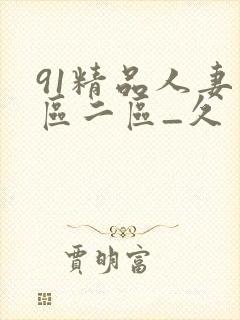 91精品人妻一区二区_久