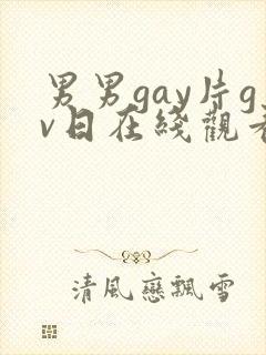 男男gay片gv日在线观看