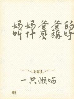 妈妈爸爸的妹妹叫什么称呼