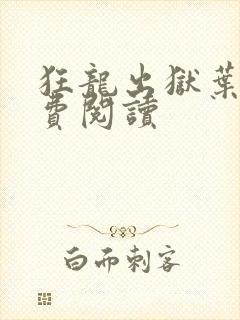 狂龙出狱叶风免费阅读