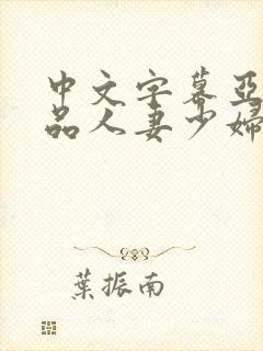 中文字幕亚洲精品人妻少妇