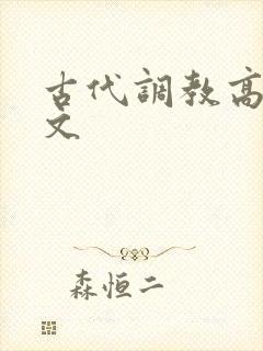 古代调教高肉h文