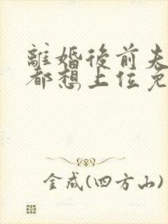 离婚后前夫每天都想上位免费阅读封面