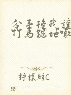 分手后我让垃圾竹马跪地喊婶婶免费阅读封面