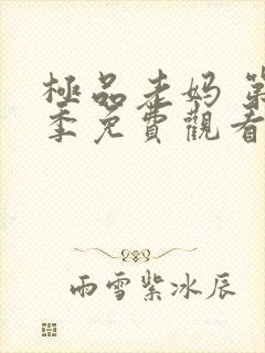 极品老妈 第4季免费观看完整版高清