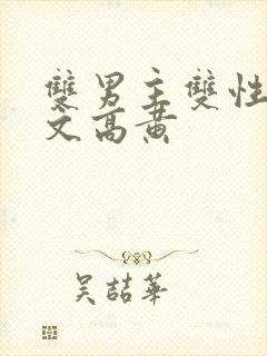 双男主双性生子文高黄