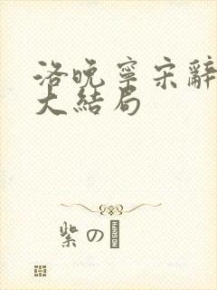 洛晚宁宋辞后续大结局