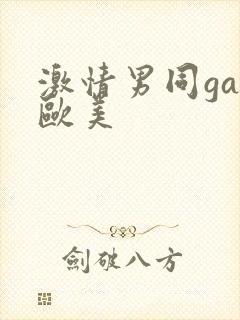 激情男同gay欧美