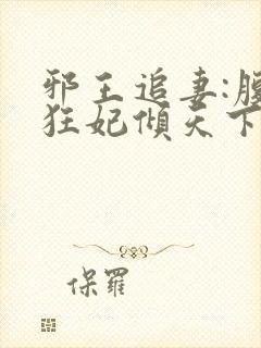 邪王追妻:腹黑狂妃倾天下