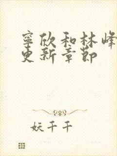 宁欣和林峰刚刚更新章节