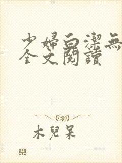 少妇白洁无删减全文阅读