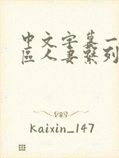 中文字幕一区二区人妻系列封面