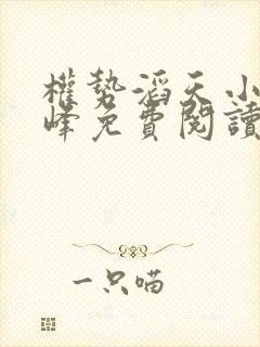 权势滔天小说林峰免费阅读全文