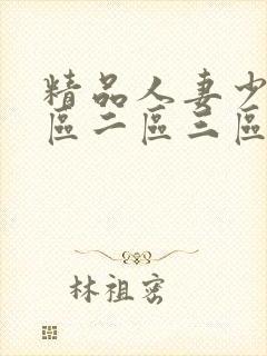 精品人妻少妇一区二区三区不卡