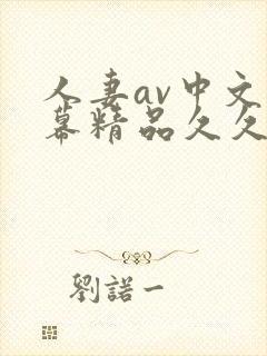 人妻av中文字幕精品久久久