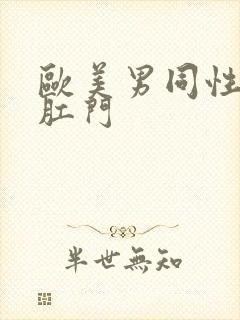 欧美男同性恋操肛门