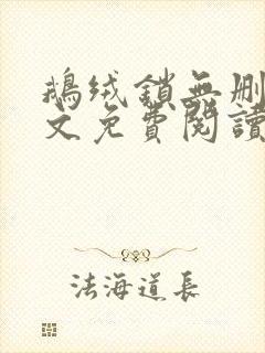 鹅绒锁无删减全文免费阅读笔趣阁