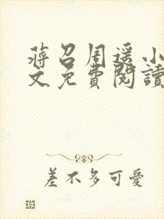 蒋召周遥小说全文免费阅读最新章节封面