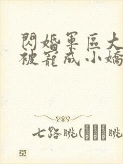 闪婚军区大佬她被宠成小娇妻