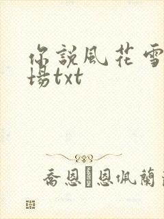 你说风花雪月几场txt封面