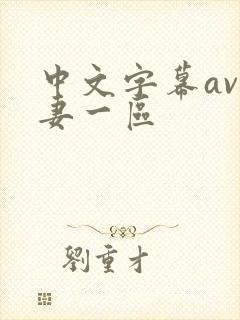 中文字幕av人妻一区